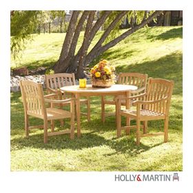 Holly & Martin Henderson 5pc Teak Dining Set - 71-123-001-1-37