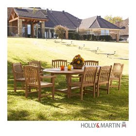 Holly & Martin Henderson 9pc Teak Dining Set - 71-123-004-1-37