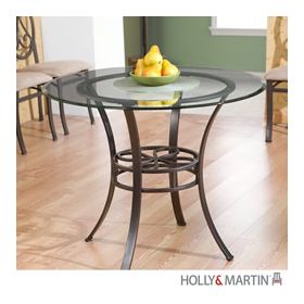 Holly & Martin Paisley Dining Table w/ Glass Top - 33-187-022-5-04