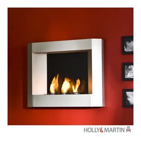 Holly & Martin Hallston Wall Mount Fireplace-Silver - 37-114-058-4-33