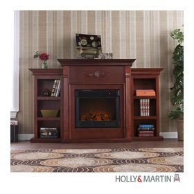 Holly & Martin Fredricksburg Electric Fireplace w/ Bookcases-Mahogany - 37-104-023-9-20