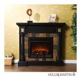 Holly & Martin Weatherford Convertible Electric Fireplace-Black - 37-251-023-0-01