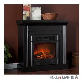 Holly & Martin Bastrop Petite Convertible Electric Fireplace-Black - 37-036-023-0-01