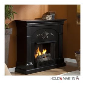 Holly & Martin Salerno Gel Fireplace-Black - 37-213-031-6-01