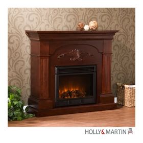Holly & Martin Salerno Electric Fireplace-Mahogany - 37-213-023-6-20