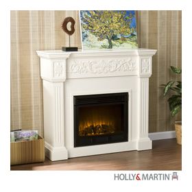 Holly & Martin Huntington Electric Fireplace-Ivory - 37-131-023-6-18