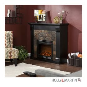 Holly & Martin Underwood Electric Fireplace-Black - 37-242-023-6-01