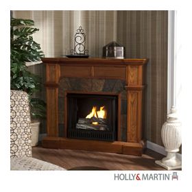 Holly & Martin Cypress Gel Fireplace-Mission Oak - 37-081-031-0-25