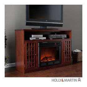 Holly & Martin Akita Media Electric Fireplace-Mahogany - 37-014-084-6-20