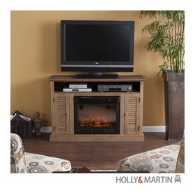 Holly & Martin Savannah Media Electric Fireplace-Weathered Oak - 37-218-084-6-25