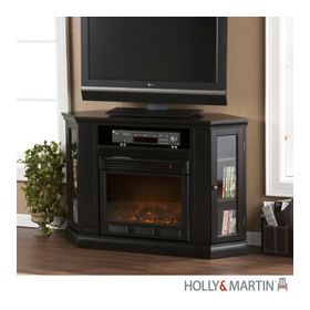 Holly & Martin Ponoma Convertible Media Electric Fireplace-Black - 37-197-084-6-01