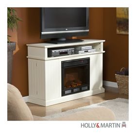 Holly & Martin Fenton Media Electric Fireplace-Ivory - 37-100-084-6-18