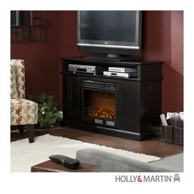 Holly & Martin Fenton Media Electric Fireplace-Black - 37-100-084-6-01