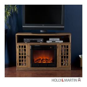 Holly & Martin Mason Media Electric Fireplace-Weathered Oak - 37-161-084-6-25