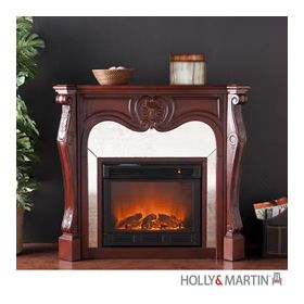 Holly & Martin Burbank Electric Fireplace-Cherry - 37-050-023-6-05