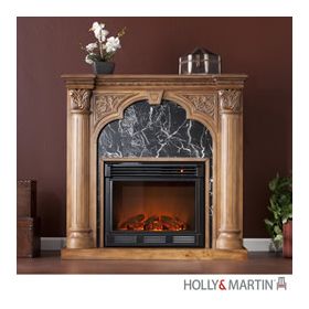 Holly & Martin Bedford Electric Fireplace-Old World Oak - 37-037-023-6-25
