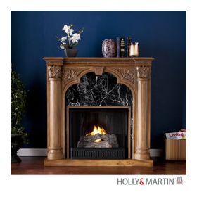 Holly & Martin Bedford Gel Fireplace-Old World Oak - 37-037-031-6-25