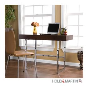 Holly & Martin Micah Desk-Espresso and Chrome - 55-166-020-6-38