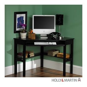 Holly & Martin Alexander Corner Computer Desk-Black - 55-016-020-6-01