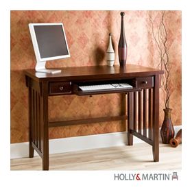 Holly & Martin Tristan Computer Desk w/ Pullout Drawers-Espresso - 55-240-020-6-12