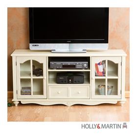 Holly & Martin Roosevelt Large TV Console-Antique White - 63-206-055-7-40