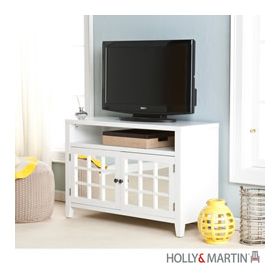Holly & Martin Carter Mirrored TV/Media Stand-White - 63-061-055-6-40
