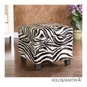 Holly & Martin Safari Storage Ottoman-Zebra - 75-212-041-3-43