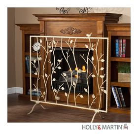 Holly & Martin Willow Fireplace Screen-French Vanilla - 37-255-027-5-14