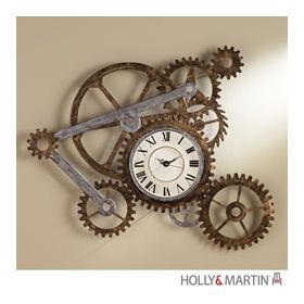 Holly & Martin Zion Wall Art with Clock - 93-263-057-6-22