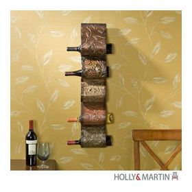 Holly & Martin Salinas Wall Mount Wine Rack Sculpture - 93-214-062-3-22