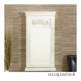 Holly & Martin Juliette Wall-Mount Jewelry Armoire-Antique White - 57-137-059-3-40