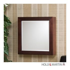 Holly & Martin Brielle Cherry Square Wall-Mount Jewelry Armoire - 57-045-059-3-05
