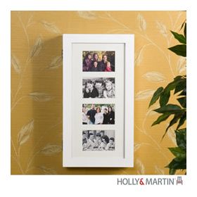 Holly & Martin Stella Photo Display Wall-Mount Jewelry Armoire-White - 57-231-059-3-40