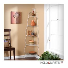 Holly & Martin Oakley Corner Etagere-White - 53-181-026-4-40