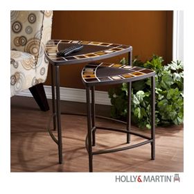 Holly & Martin Loggins Indoor/Outdoor 2pc Nesting Table Set - 01-154-082-1-22