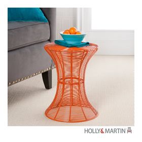 Holly & Martin Metal Spiral Accent Table-Orange - 01-165-080-3-26