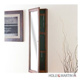 Holly & Martin Sophia Wall-Mount Jewelry Mirror-Warm Brn Wal - 57-228-059-3-39