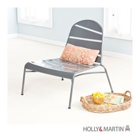 Holly & Martin Loggins Indoor/Outdoor Lounge Chair-Silver - 71-154-037-4-33