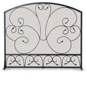 Napa Forge Single Panel Country Scroll Screen - Black - 19254