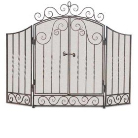 Napa Forge 3 Panel Vienna Screen with Doors - Brushed Petwer - 19325