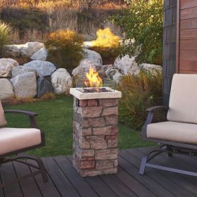 Real Flame Sedona 37 in. Gas Fire Column - 11816LP-BF