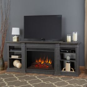 Real Flame Eliot Grand Entertainment Center Electric Fireplace in Antique Gray - 1290E-AGR