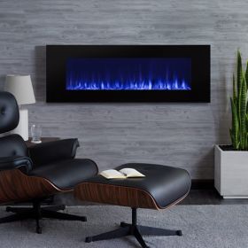 Real Flame DiNatale Wall-Mounted Electric Fireplace in Black - 1330E-BK