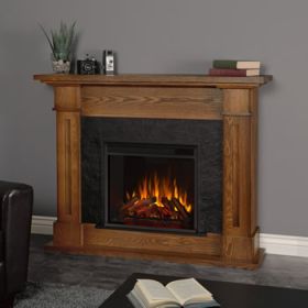Real Flame Kipling Electric Fireplace in Burnished Oak - 6030E-BO
