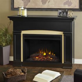 Real Flame Holbrook Grand Electric Fireplace in Black - 7660E-BK