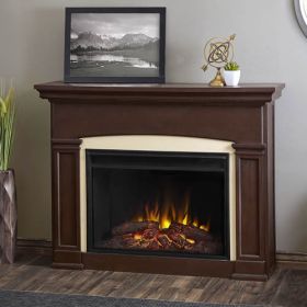 Real Flame Holbrook Grand Electric Fireplace in Dark Walnut - 7660E-DW