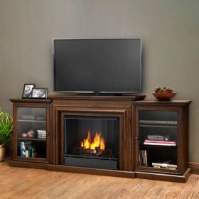 Real Flame Frederick Entertainment Center Gel Fireplace in Chestnut Oak - 7740-CO