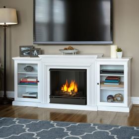Real Flame Frederick Entertainment Center Gel Fireplace in White - 7740-W