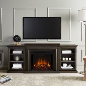 Real Flame Frederick Entertainment Center Electric Fireplace in Blackwash - 7740E-BW