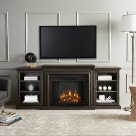 Real Flame Frederick Entertainment Center Electric Fireplace in Teakwood Gray - 7740E-GRY